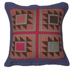 Carstens, Inc Basket Bear Patchwork Euro Pillow Sham Case 26X26. Fixed Price $12.95.