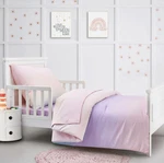 Hello Spud Ombr 4-PIECE Organic Toddler Bedding Set Pink/blue-brand NEW-SHIP24. Fixed Price $119.88.