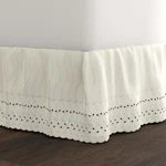 Fresh Ideas Eyelet Bed Skirt Ruffled Design 14 Inch Drop Embroidered Scalloped. Fixed Price $35.67.