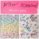 Betsey Johnson 2 Pk Gift Bags Pastel Rainbow Leopard Print Butterflies Xoxo Nwt. Fixed Price $15.99.