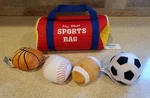 Baby Gund - My First Sports Bag Plush Soccer Baseball Squeak Rattle. Fixed Price $8.00.