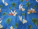 Dean Miller Bedding Standard Pillow Sham Blue Surfboard Palm Tree Cotton. Fixed Price $25.99.