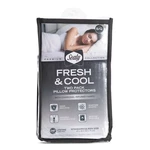 Sealy Fresh & Cool 2PK Pillow Protectors Charcoal Infused Fabric F/q White New. Fixed Price $14.98.
