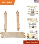 Adjustable Sheet Straps With Gripper Clasps For All Mattress Sizes - 4 Count. Fixed Price $56.04.