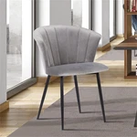 Hawthorne Collections Velvet Dining Arm Chair Gray And Black. Fixed Price $185.99.