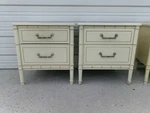 Pair Faux Bamboo Nightstands Fake Henry Link Repro Bali Hai Regency Set 2 Tables. Fixed Price $350.00.