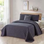 Bibb Home 4-PIECE Solid Reversible Quilt Set With Embroidered Cushion. Fixed Price $30.99.