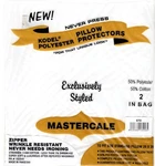 2 Standard Pillow Protectors White Mastercale Wrinkle Resistant Luxuriously Soft. Fixed Price $12.04.