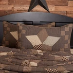 Primitive King Sham Black Patchwork Farmhouse Star Hand Bedroom Decor Vhc Brands. Fixed Price $39.95.