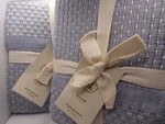 Pair Southern Living Simplicity Mason Quilted Blue & Beige Standard Sham Pillows. Fixed Price $30.15.
