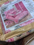 Dr Arun King Comforter Set Pink Floral 7PC W/ Blanket & Shams 230X205. Fixed Price $150.90.